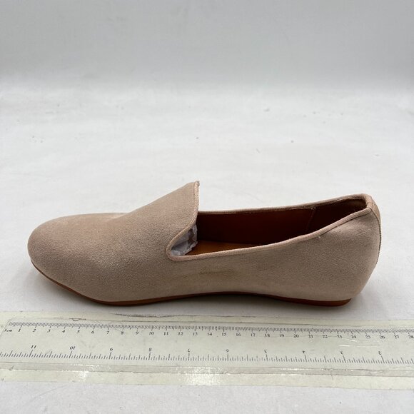 FYS Beige Comfortable Slip On Loafers Round Toe Ballet Flats Walking Casual Shoe - Picture 2 of 8